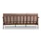 Baxton Studio Venza Walnut Wood Light Brown Upholstered 3-Seater Sofa 140-7557 - alternate 2